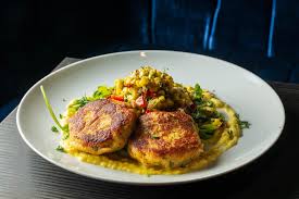 Tryst Gastro Lounge signature dishes Sweet Corn Crab Cakes
Chicken Kabobs
Zucchini Bruschetta